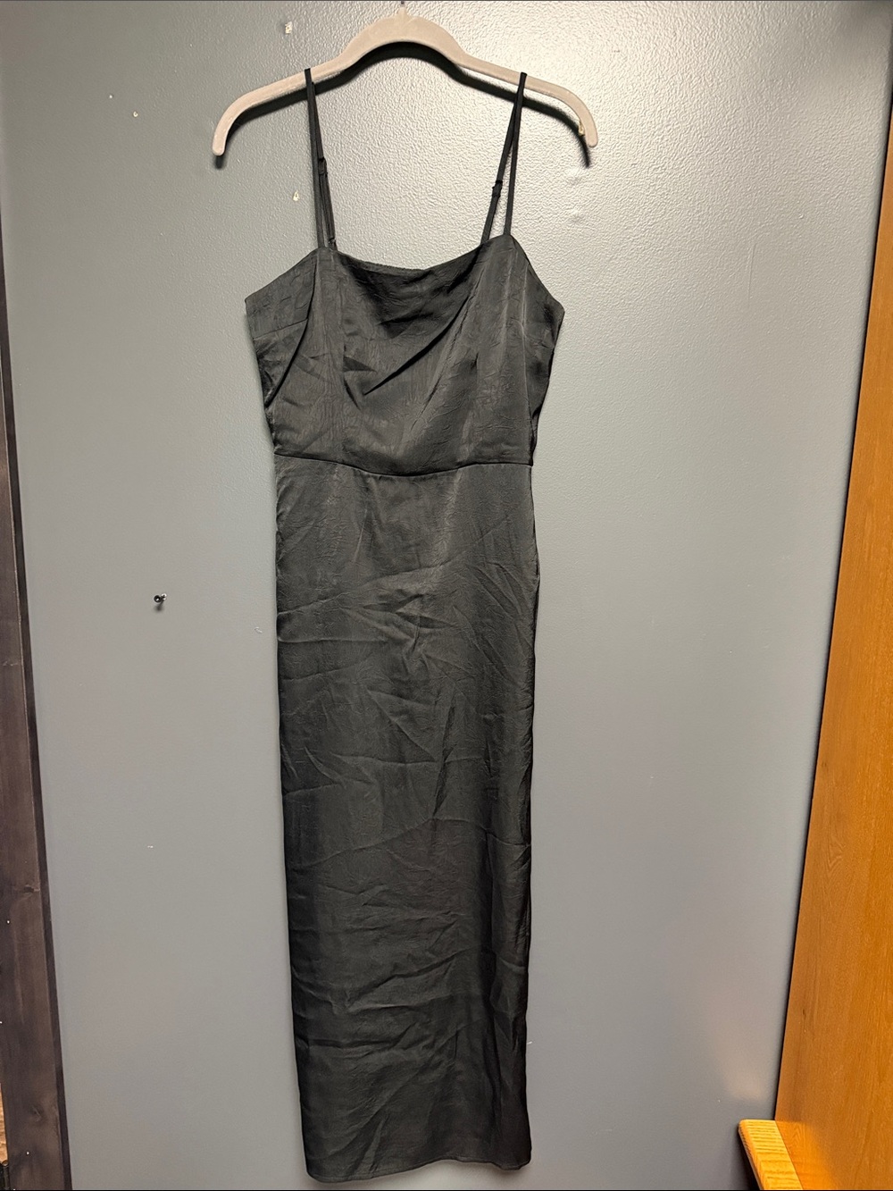 NWT Target A New Day Minimalist Black Midi Slip Dress S